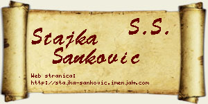 Stajka Sanković vizit kartica
